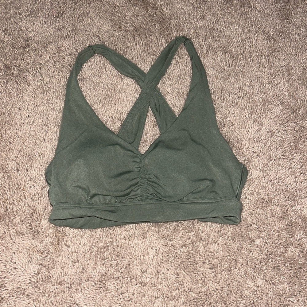 aerie green sports bra size small